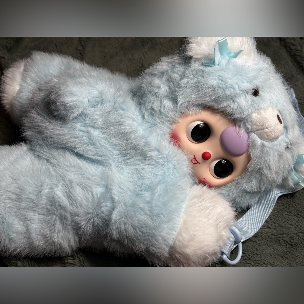 Baby Three Hugging Baby 400% Backpack ( Blue Bear)